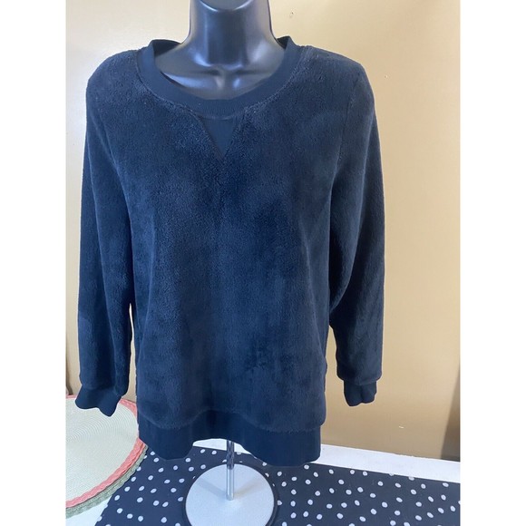 Wondershop Sleepwear Women’s Black Fleece Sweatshirt Size Small - Picture 4 of 16